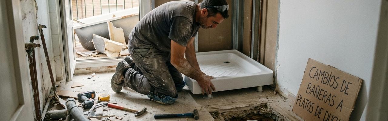 Cambios de bañeras a platos de ducha en armilla