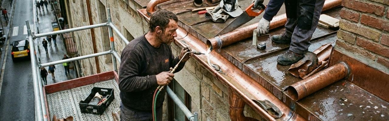 Montaje y reparación de bajantes y canalones en armilla
